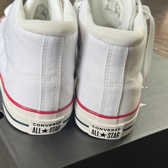 Converse Classic All Star White High-Tops with Red Accents, Men’s Size 12, NEW - Picture 8 of 13